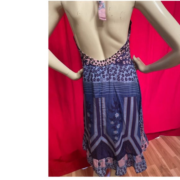 Twelfth Street by Cynthia Vincent Silk Scarf Halter Dress Small - Picture 6 of 8